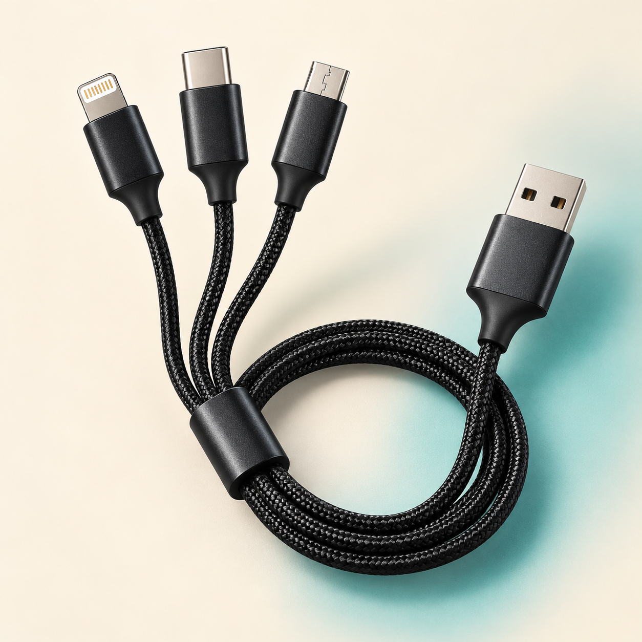 كابل USB سريع 3 في 1 بقدرة 65 واط